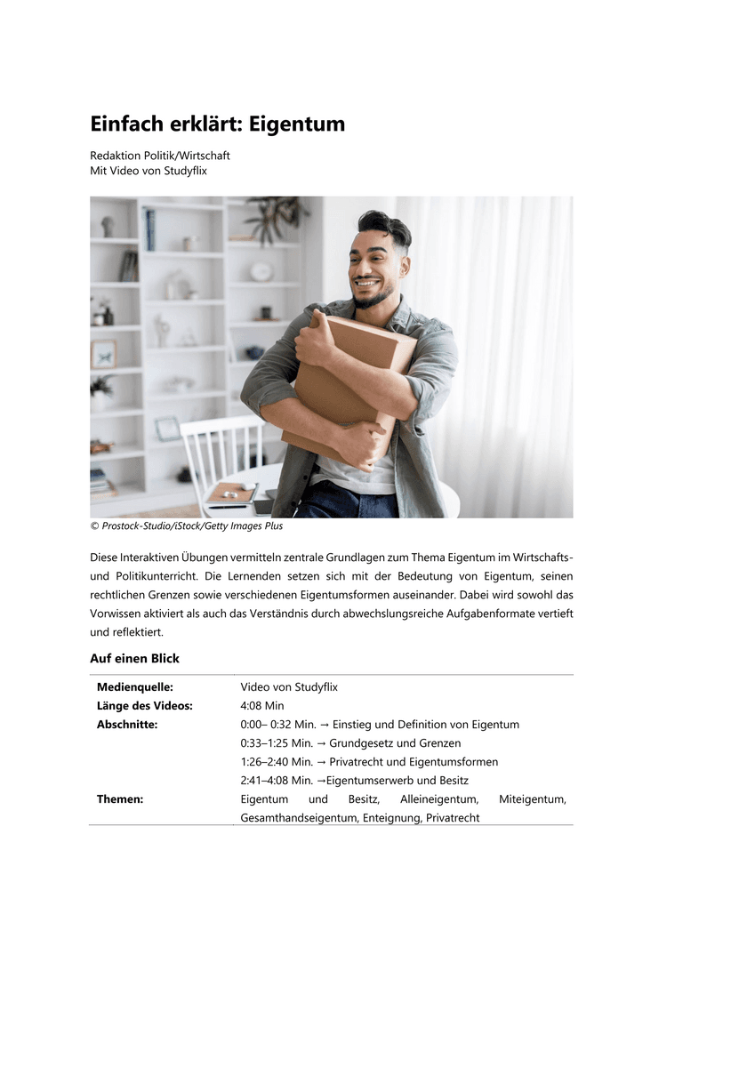 Einfach erklärt: Eigentum Einfach erklärt: Eigentum