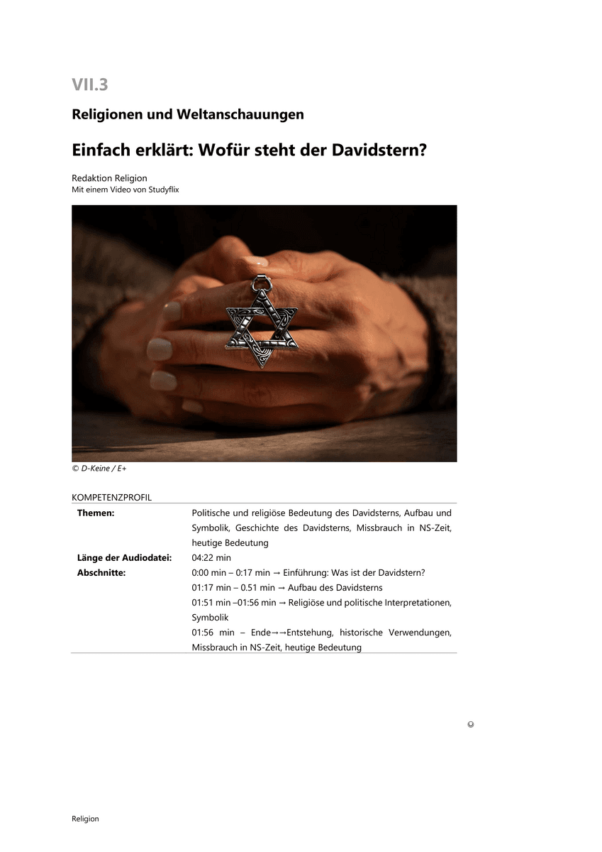 Einfach erklärt: Wofür steht der Davidstern? Einfach erklärt: Wofür steht der Davidstern?
