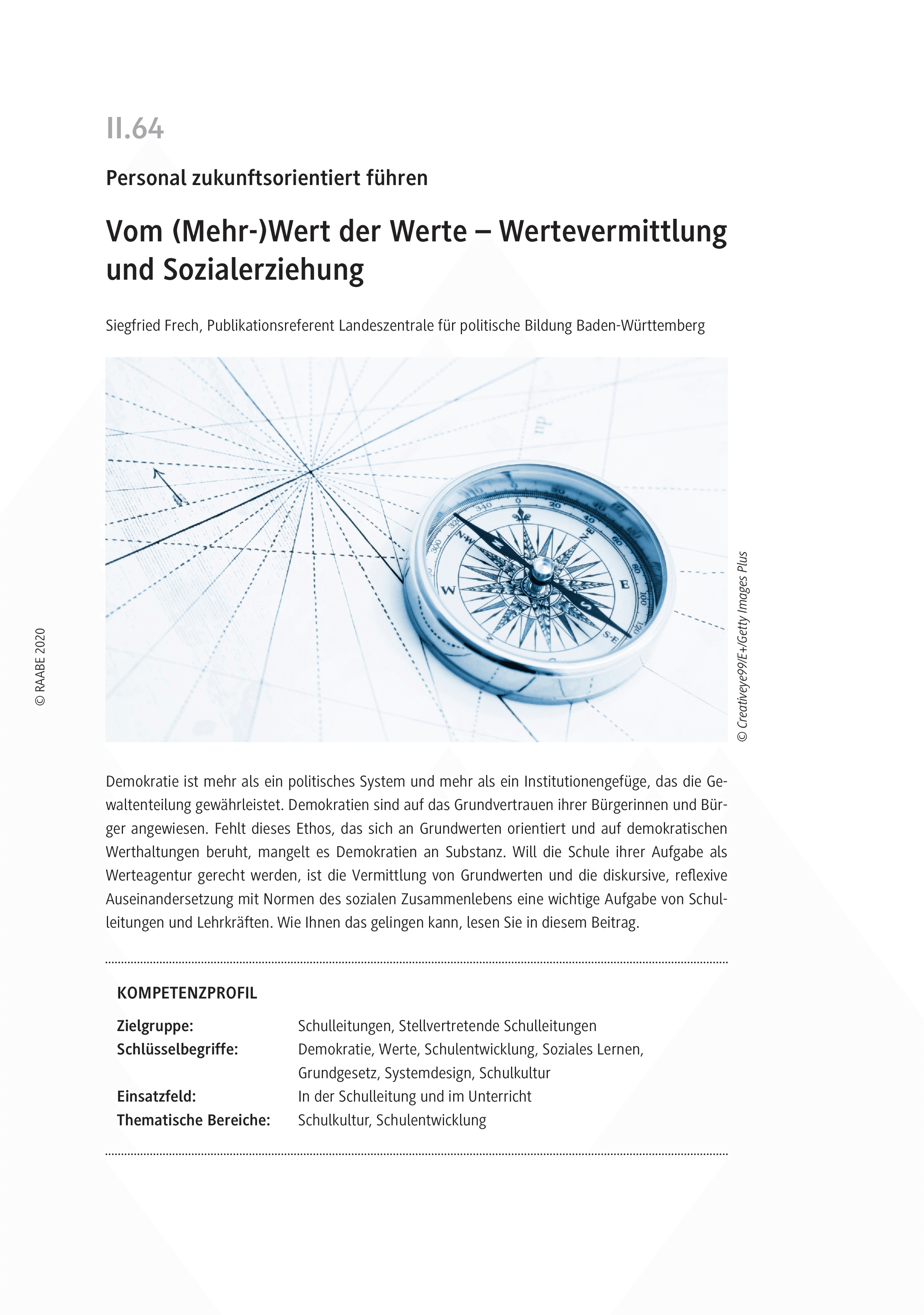 Vom (Mehr-)Wert der Werte Vom (Mehr-)Wert der Werte
