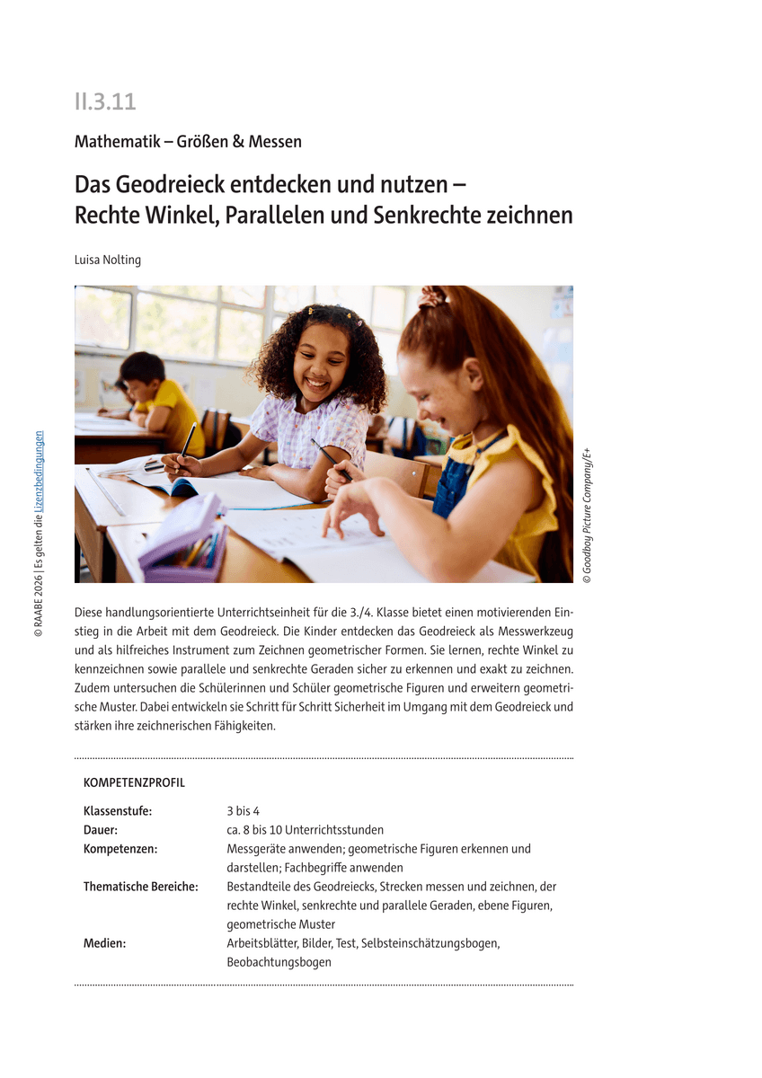 Das Geodreieck entdecken und nutzen Das Geodreieck entdecken und nutzen