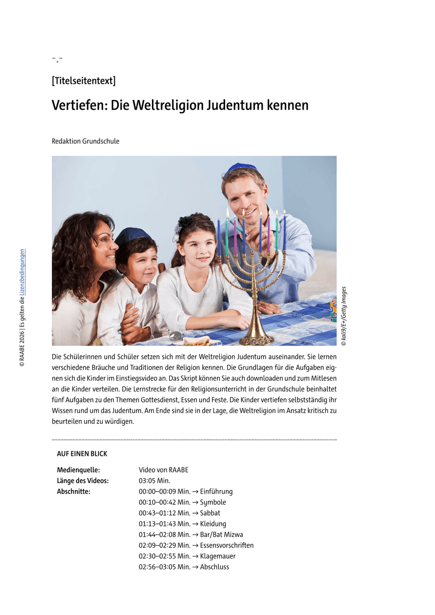 Vertiefen: Die Weltreligion Judentum kennen Vertiefen: Die Weltreligion Judentum kennen