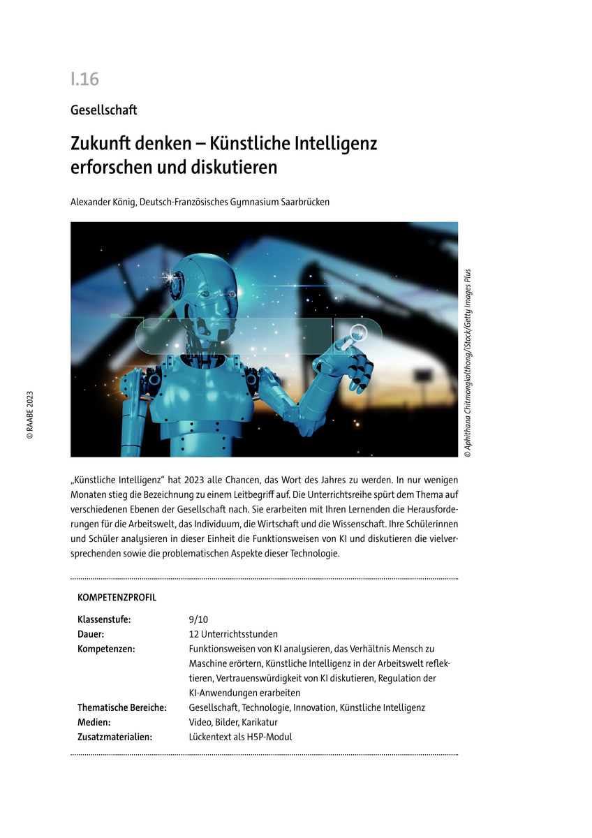 Zukunft denken Knstliche Intelligenz erforschen und diskutieren